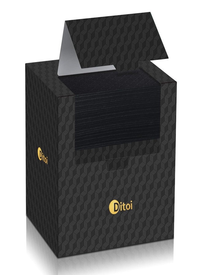 Ditoi Face Towels, Disposable Black Paper Towels, Light Exfoliation for Oily Skin,Facial Towels XL for Makeup Remover & Skincare,10"×12", 50 Count - Image 1